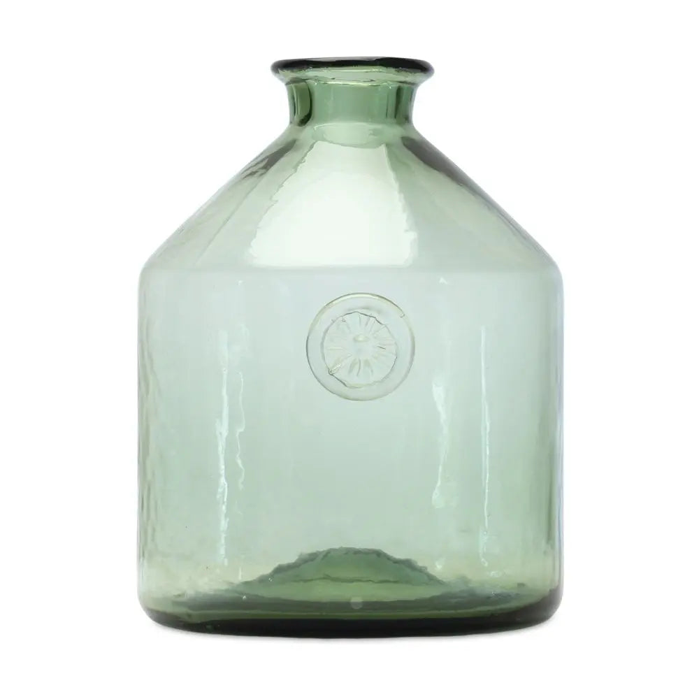 9" Sage Green Cylinder Glass Table Vase - NOBLE HOME INTERIORS