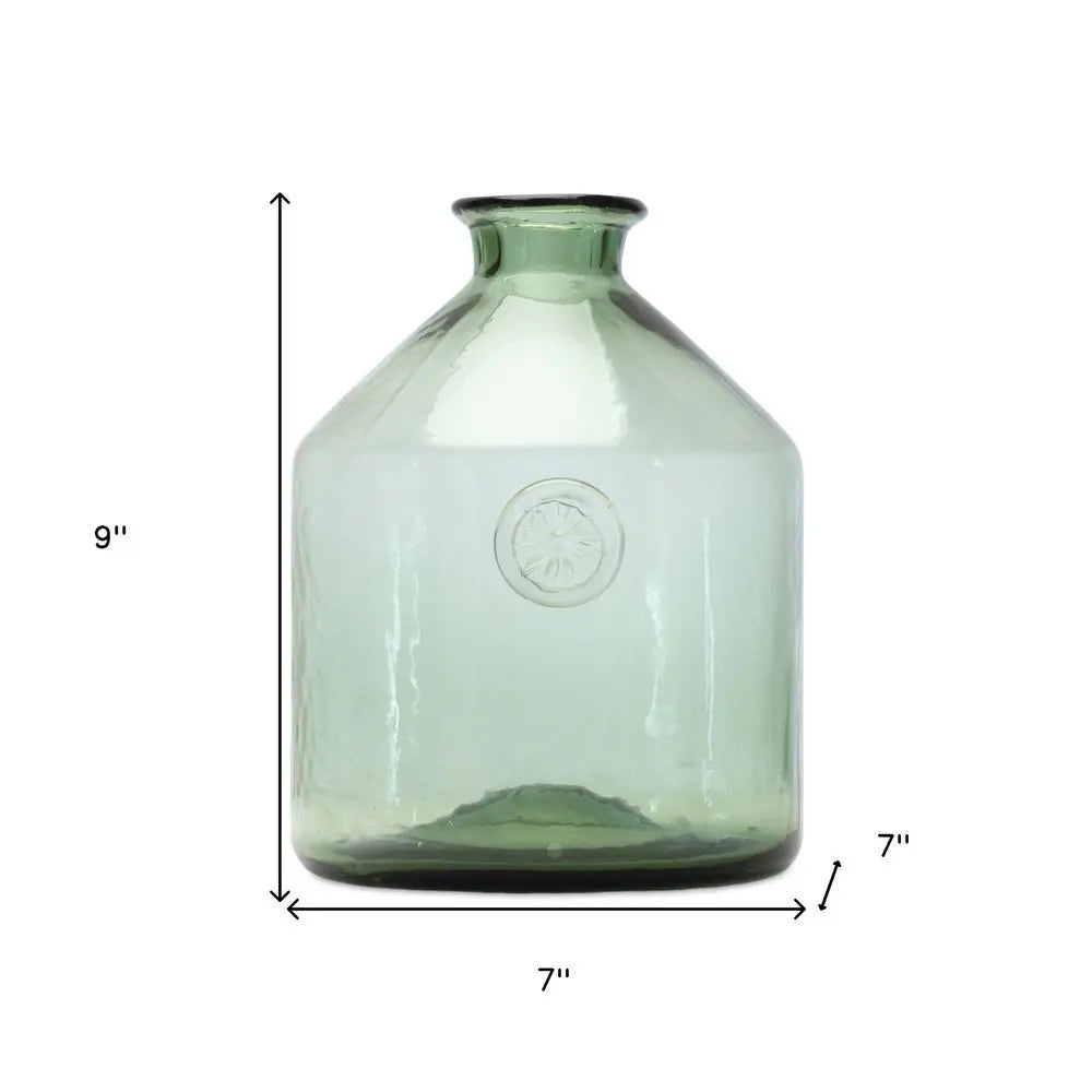 9" Sage Green Cylinder Glass Table Vase - NOBLE HOME INTERIORS