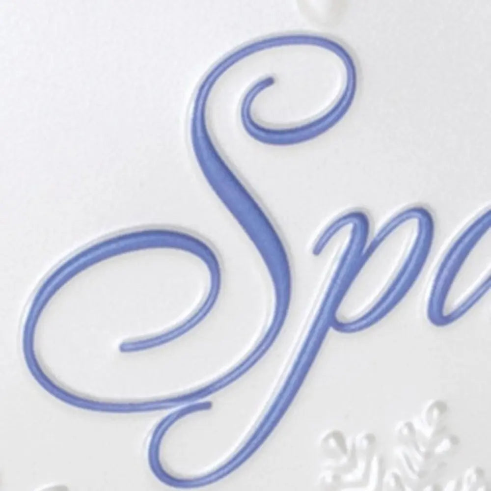 9" X 20" White And Blue Christmas Snowflake Tis The Season Wood Framed Art - NOBLE HOME INTERIORS