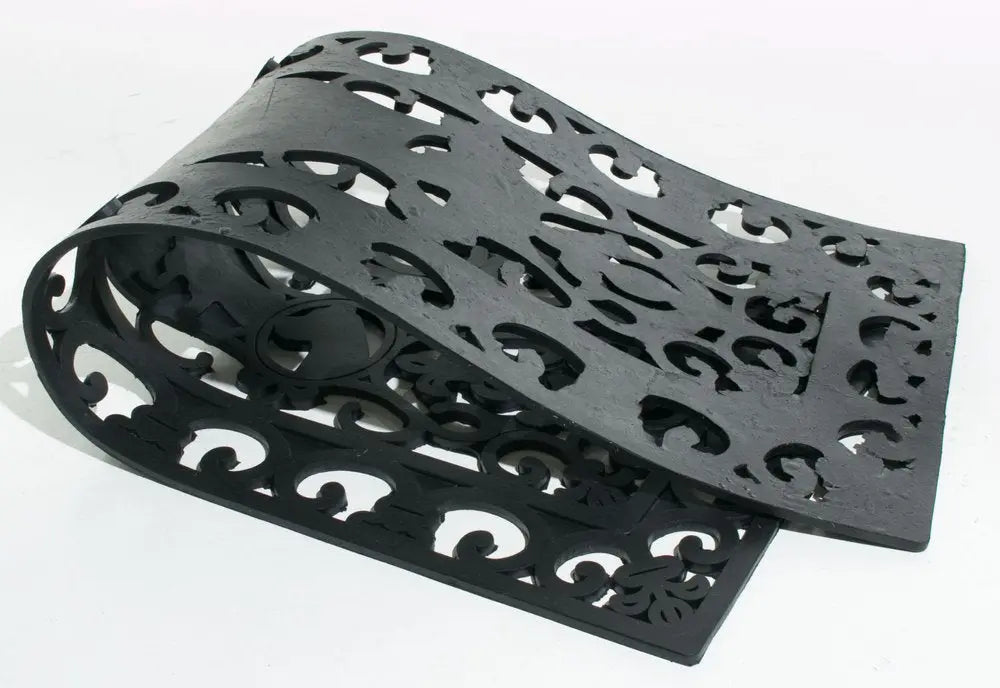 9" X 30" Black Rubber Dog Outdoor Door Mat - NOBLE HOME INTERIORS