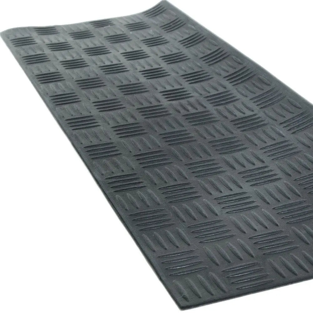 9" X 30" Black Rubber Outdoor Door Mat - NOBLE HOME INTERIORS
