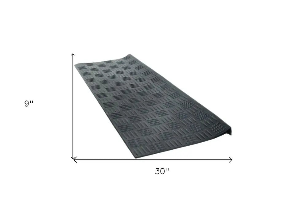9" X 30" Black Rubber Outdoor Door Mat - NOBLE HOME INTERIORS