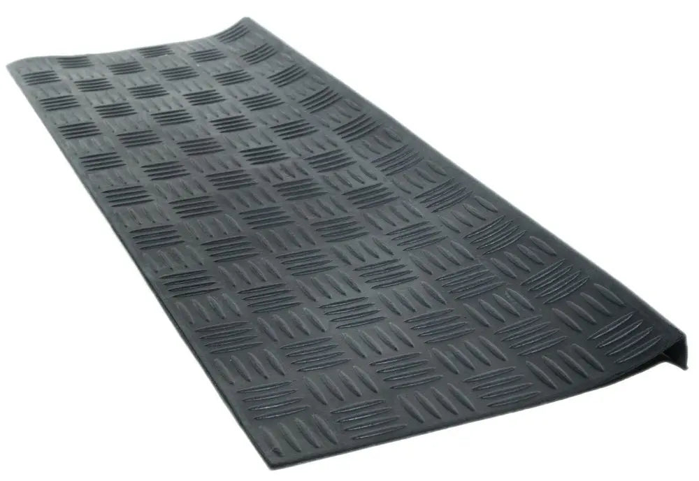 9" X 30" Black Rubber Outdoor Door Mat - NOBLE HOME INTERIORS
