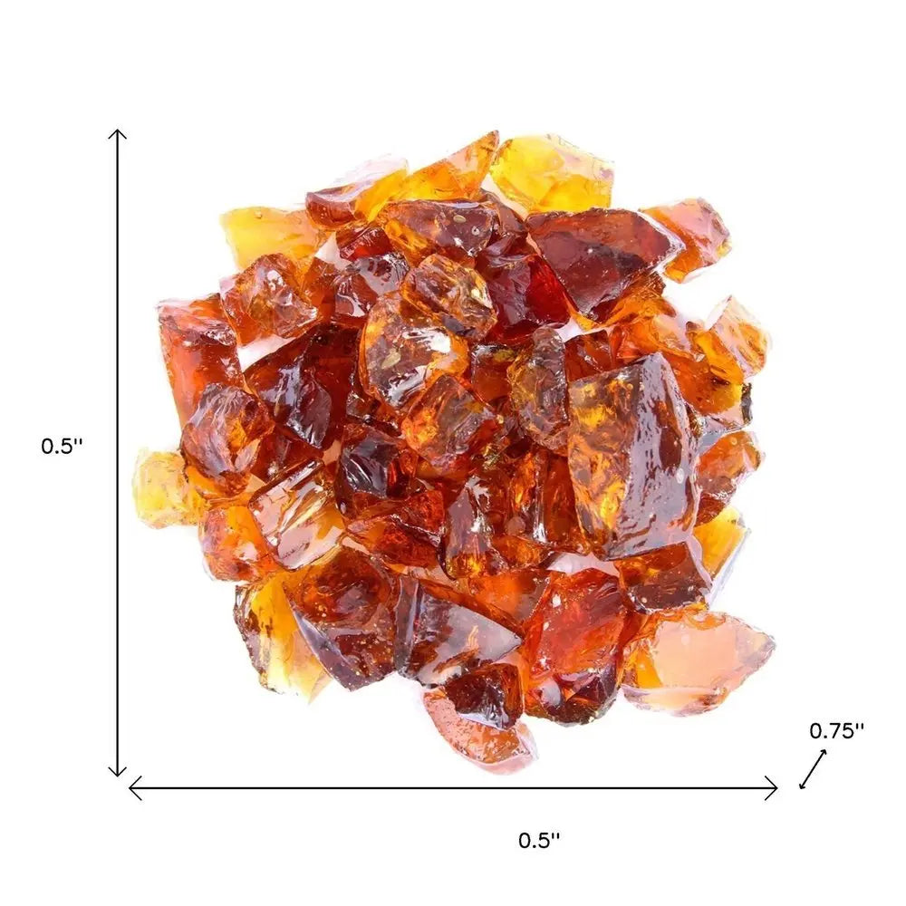 Amber Round Reflective Fire Pit Glass - NOBLE HOME INTERIORS