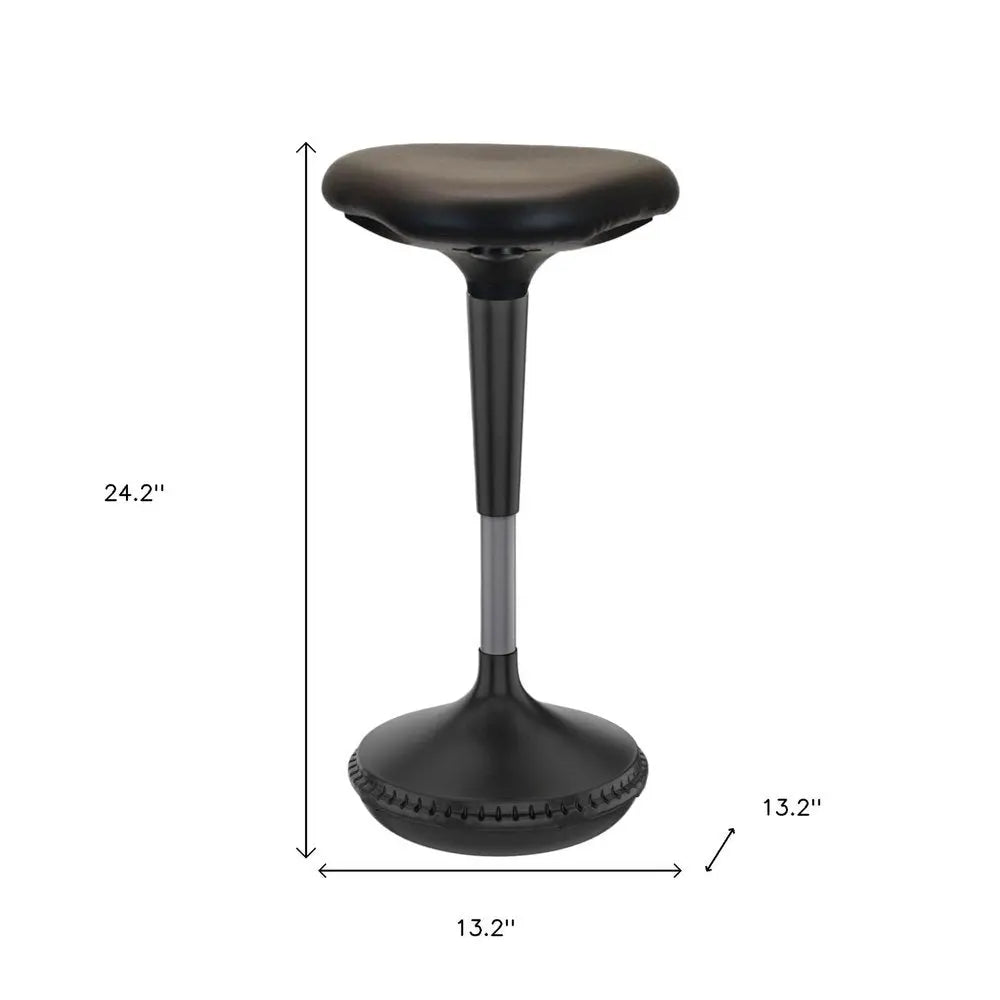 Black Adjustable Height Swivel Office Chair - NOBLE HOME INTERIORS