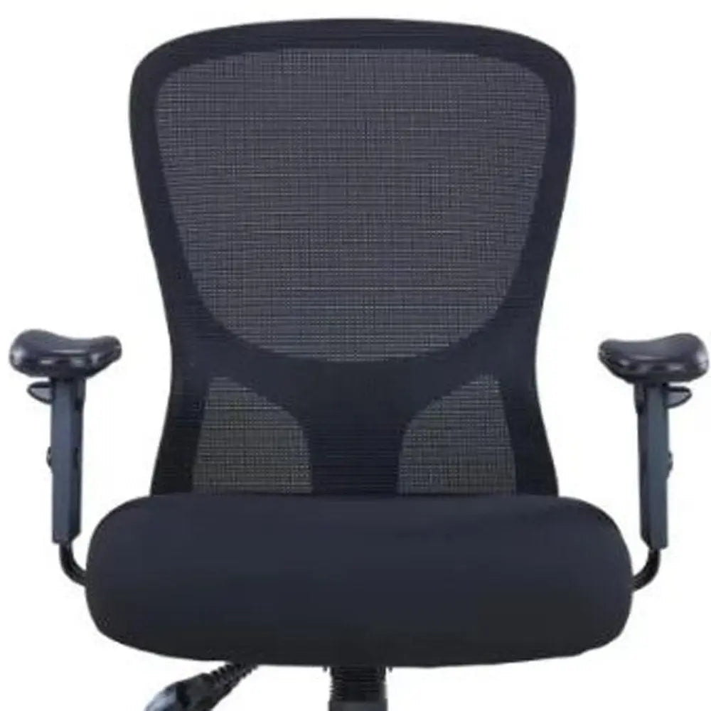 Black Adjustable Height Swivel Rolling Executive Office Chair - NOBLE HOME INTERIORS