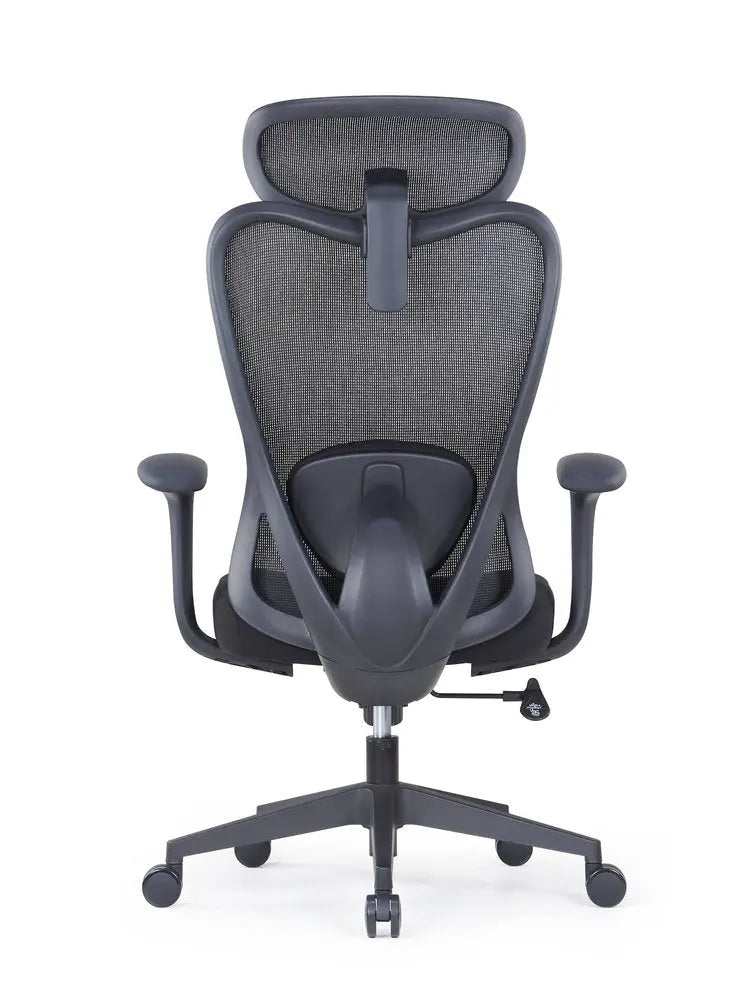 Black Adjustable Height Swivel Rolling Executive Office Chair - NOBLE HOME INTERIORS