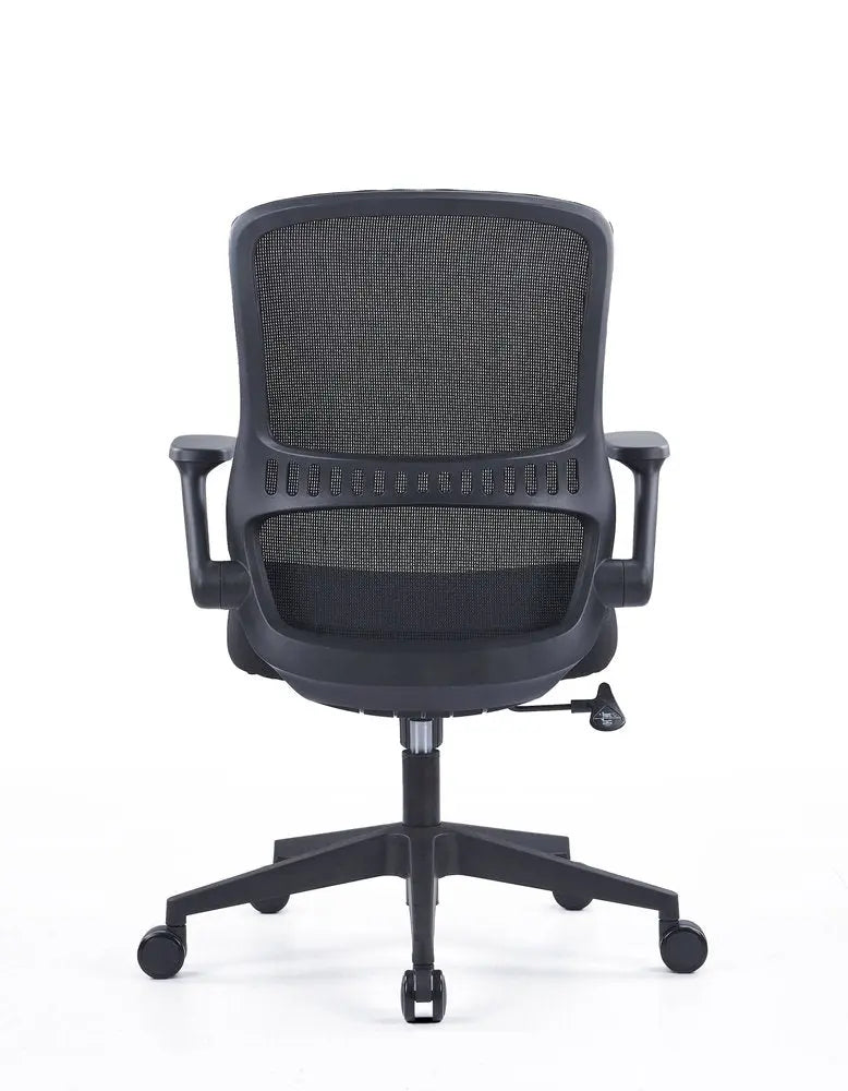 Black Adjustable Height Swivel Rolling Executive Office Chair - NOBLE HOME INTERIORS