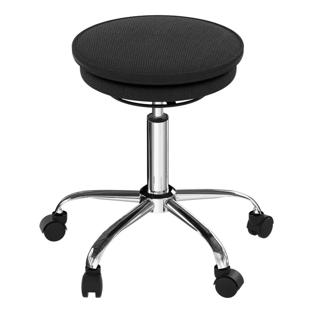 Black and Silver Adjustable Height Swivel Rolling Office Chair - NOBLE HOME INTERIORS