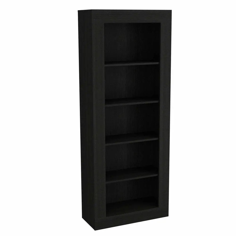 Black Five Tier Bookcase HomeRoots