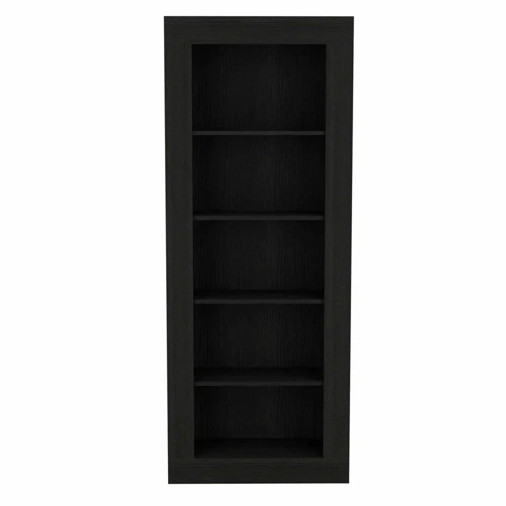 Black Five Tier Bookcase HomeRoots