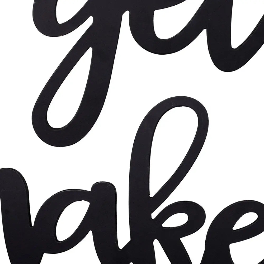 Black Metal Get Naked Wall Sign - NOBLE HOME INTERIORS