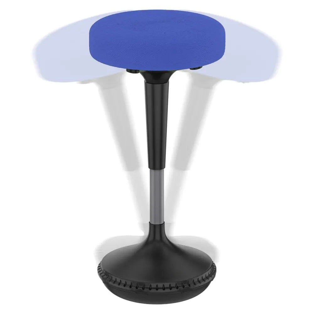 Blue and Black Adjustable Height Swivel Office Chair - NOBLE HOME INTERIORS