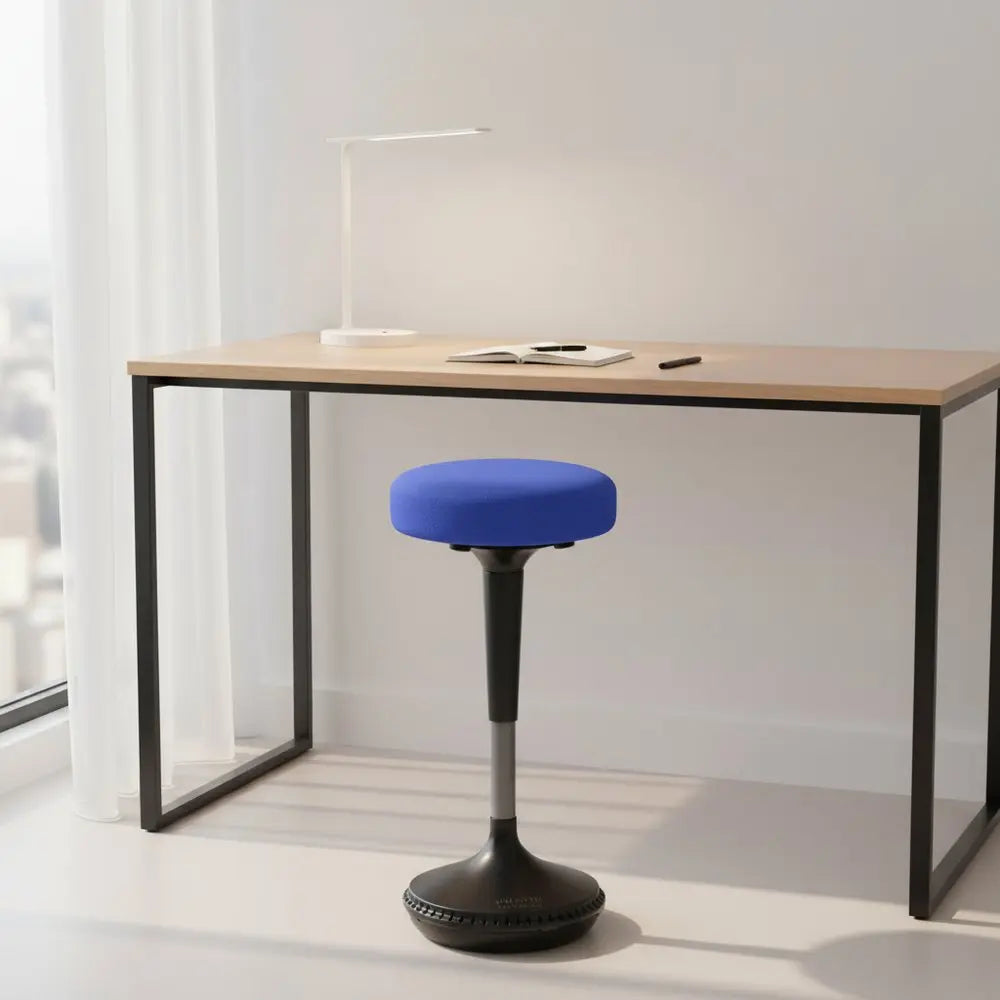 Blue and Black Adjustable Height Swivel Office Chair - NOBLE HOME INTERIORS