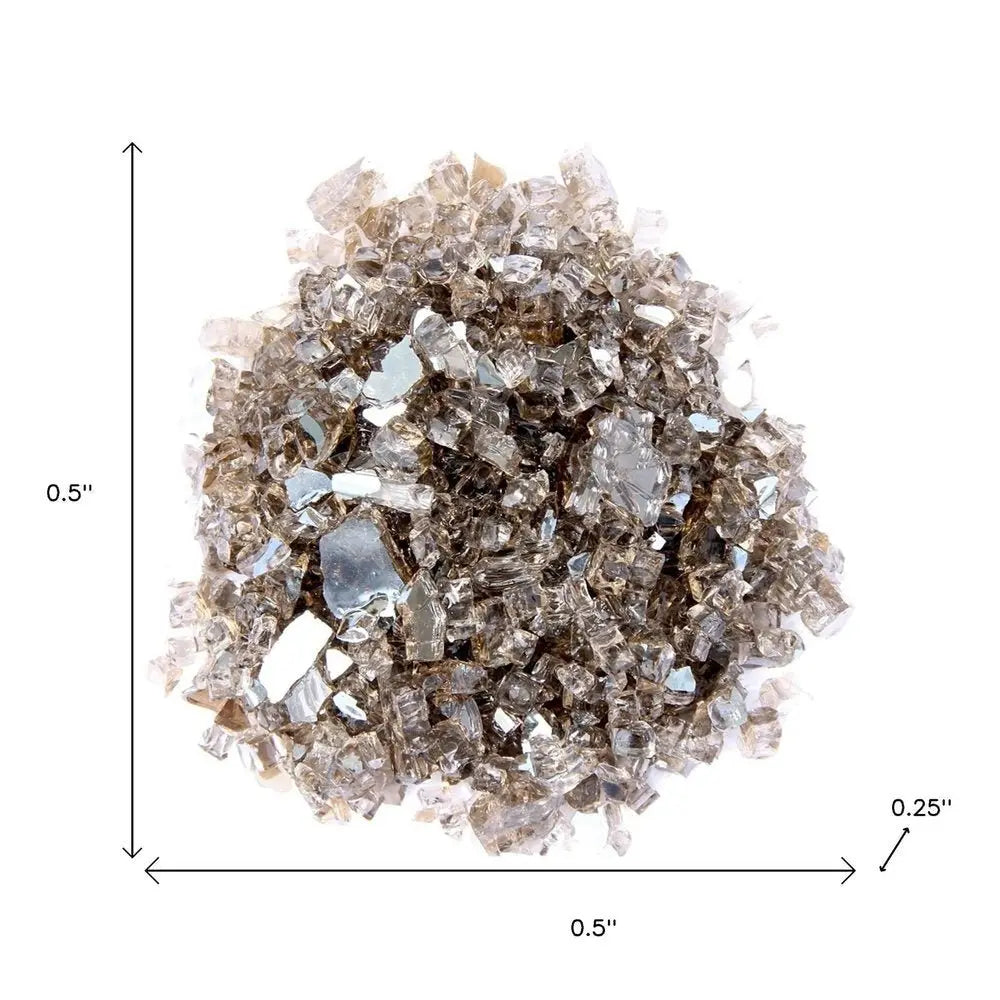 Bronze Round Reflective Fire Pit Glass - NOBLE HOME INTERIORS