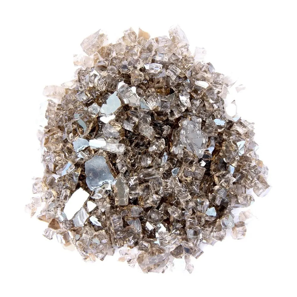 Bronze Round Reflective Fire Pit Glass - NOBLE HOME INTERIORS