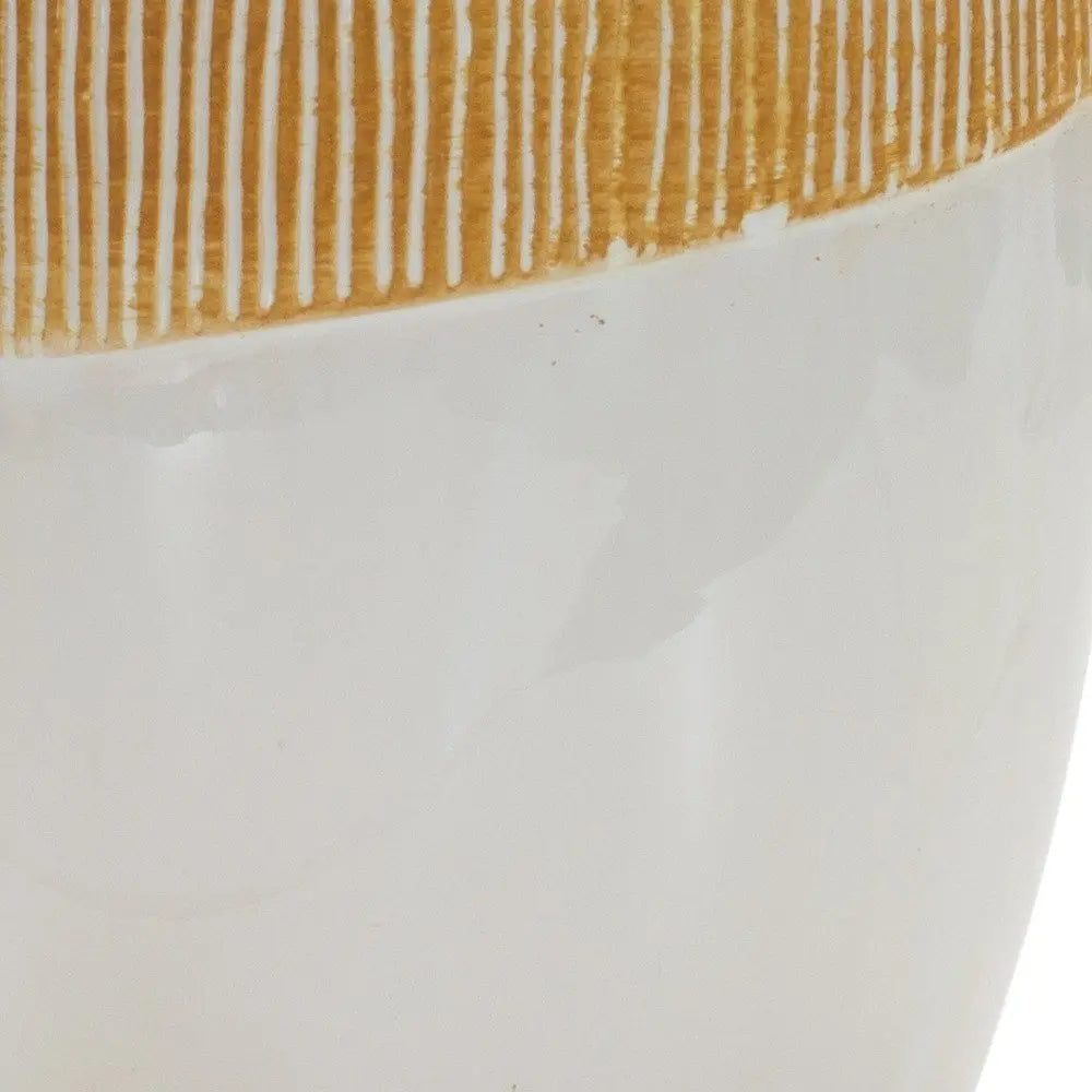 Brown 10 Ounce Round Pot Planter No additional pieces included - NOBLE HOME INTERIORS