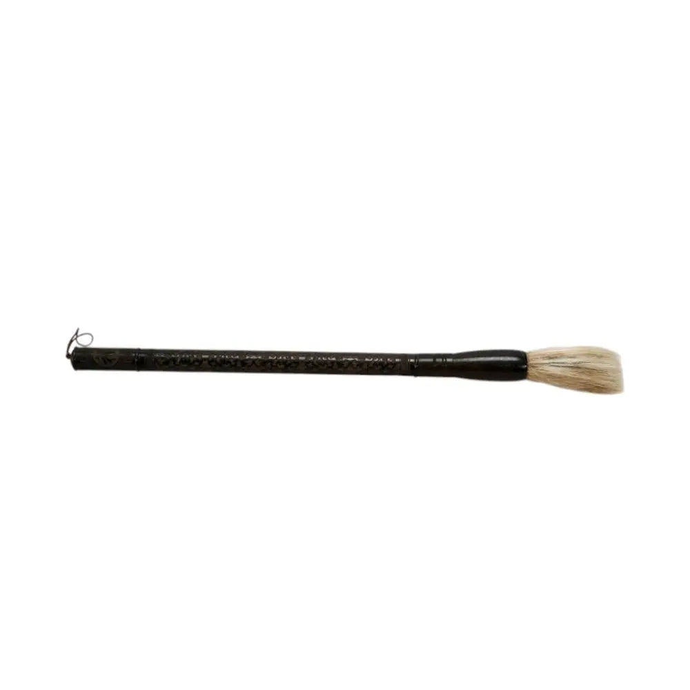 Brown Carved Scroll Wood Decorative Calligraphy Brush - NOBLE HOME INTERIORS