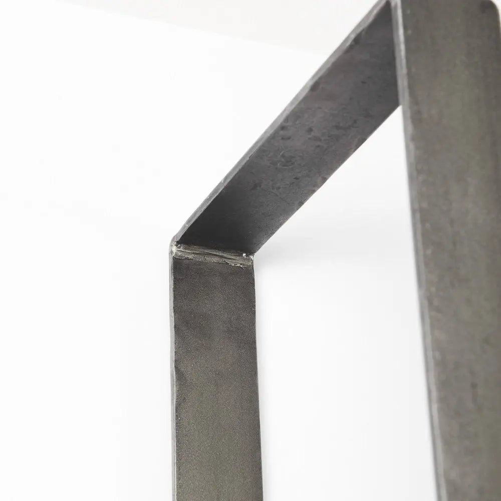 Brown Nickel and Solid Wood Six Tier Bookcase HomeRoots