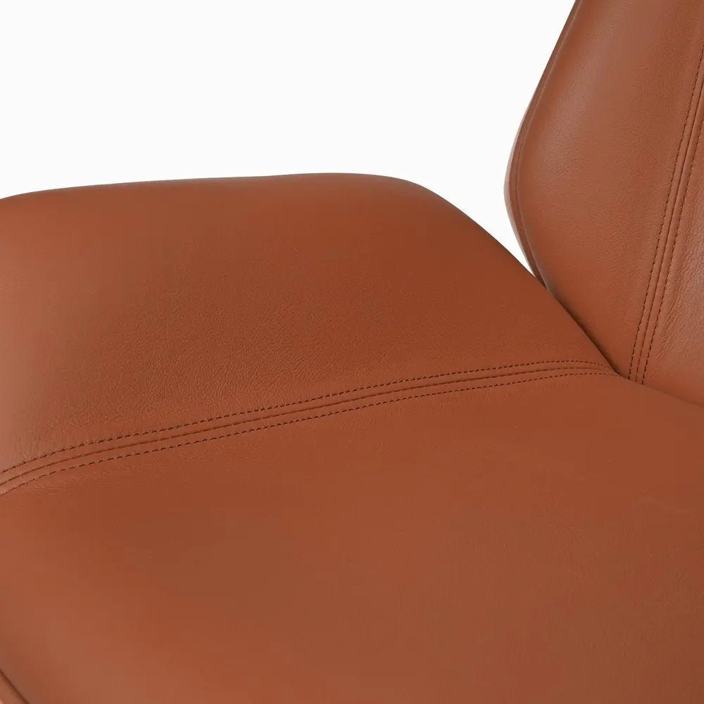 Brown Rosewood and Silver Adjustable Height Swivel Rolling Conference Office Chair HomeRoots