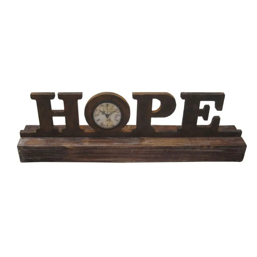 Brown Wood Decor Clock - NOBLE HOME INTERIORS