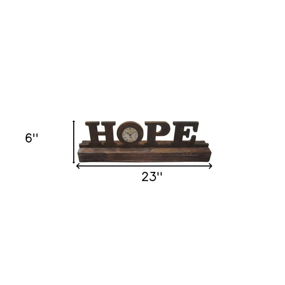 Brown Wood Decor Clock - NOBLE HOME INTERIORS