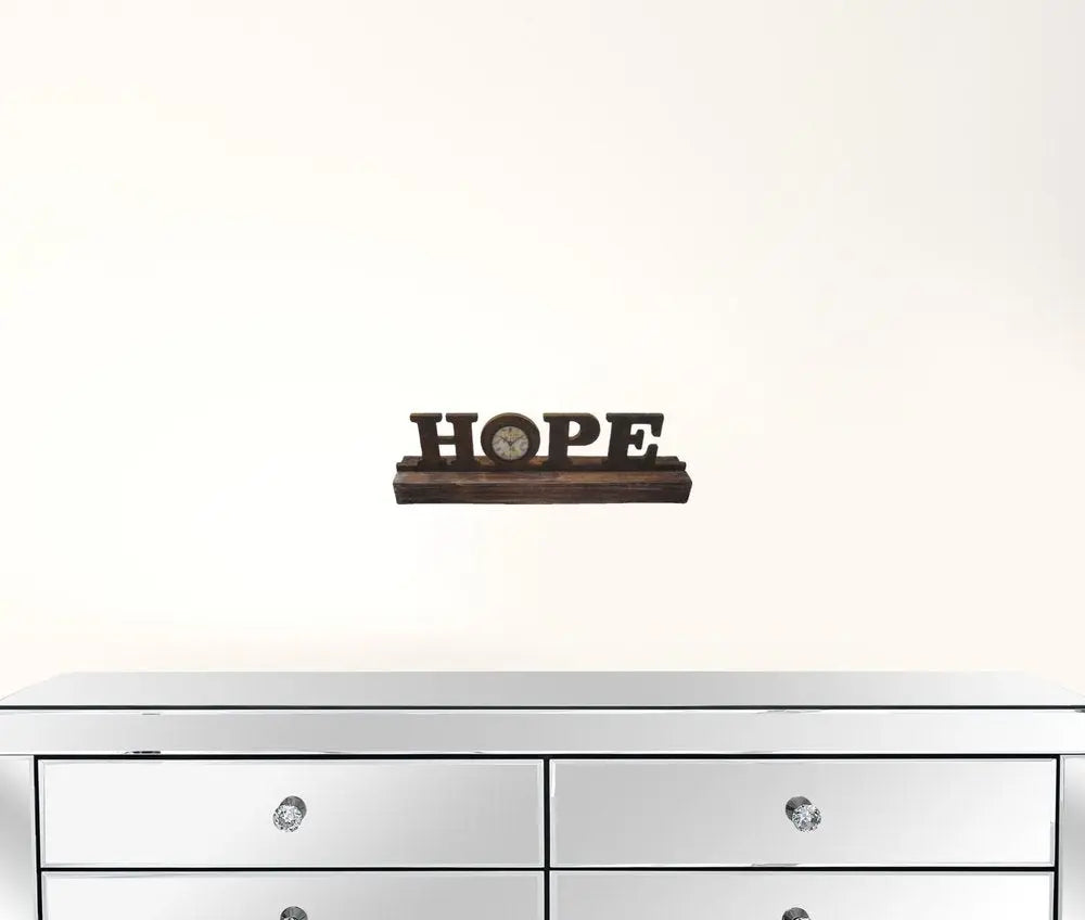 Brown Wood Decor Clock - NOBLE HOME INTERIORS