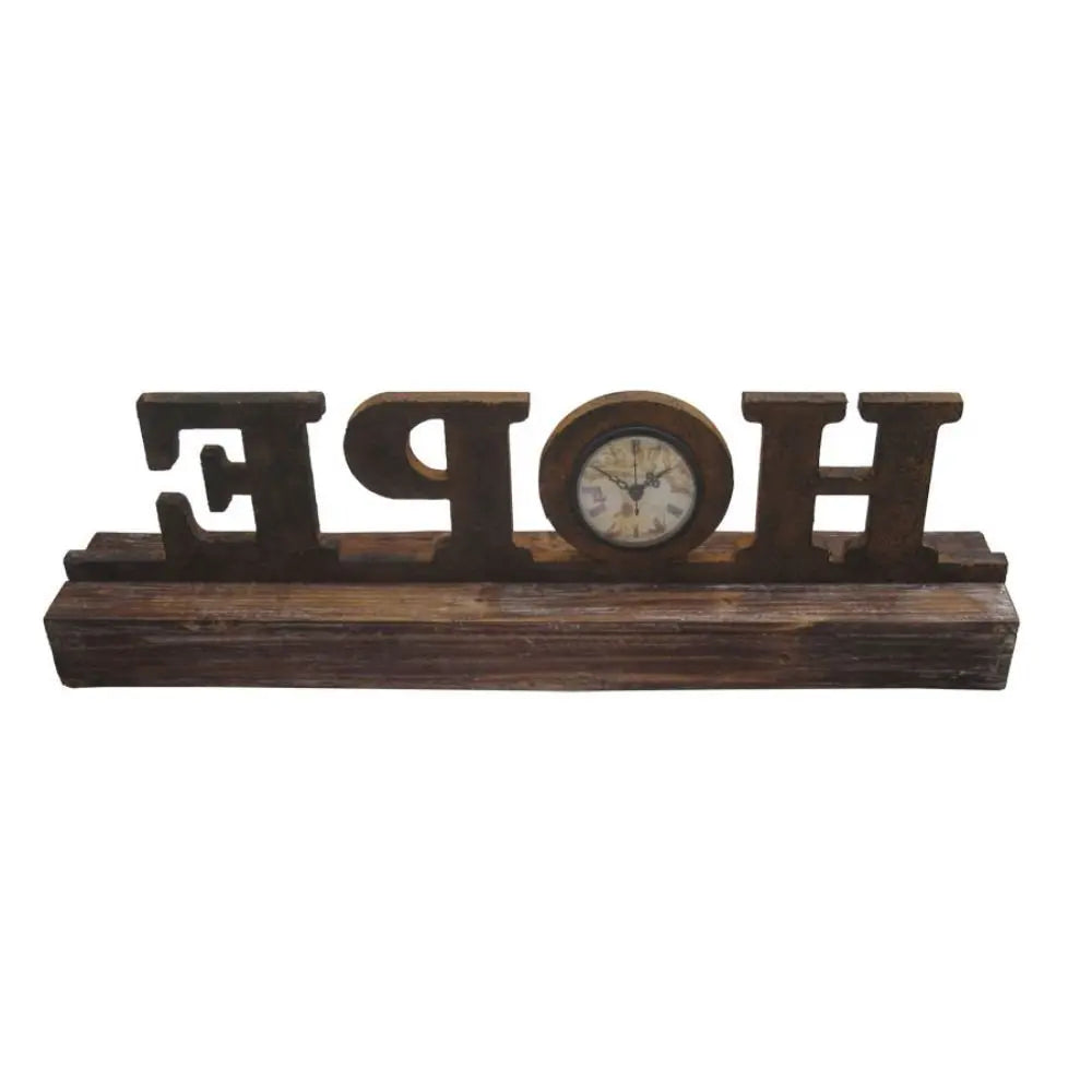 Brown Wood Decor Clock - NOBLE HOME INTERIORS