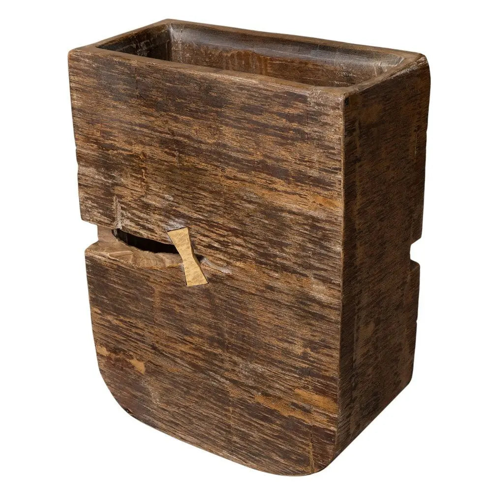 Brown Wood Pot Planter - NOBLE HOME INTERIORS