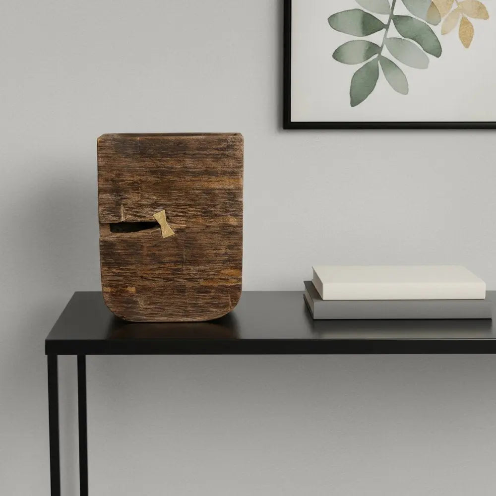 Brown Wood Pot Planter - NOBLE HOME INTERIORS