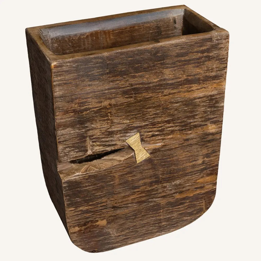 Brown Wood Pot Planter - NOBLE HOME INTERIORS