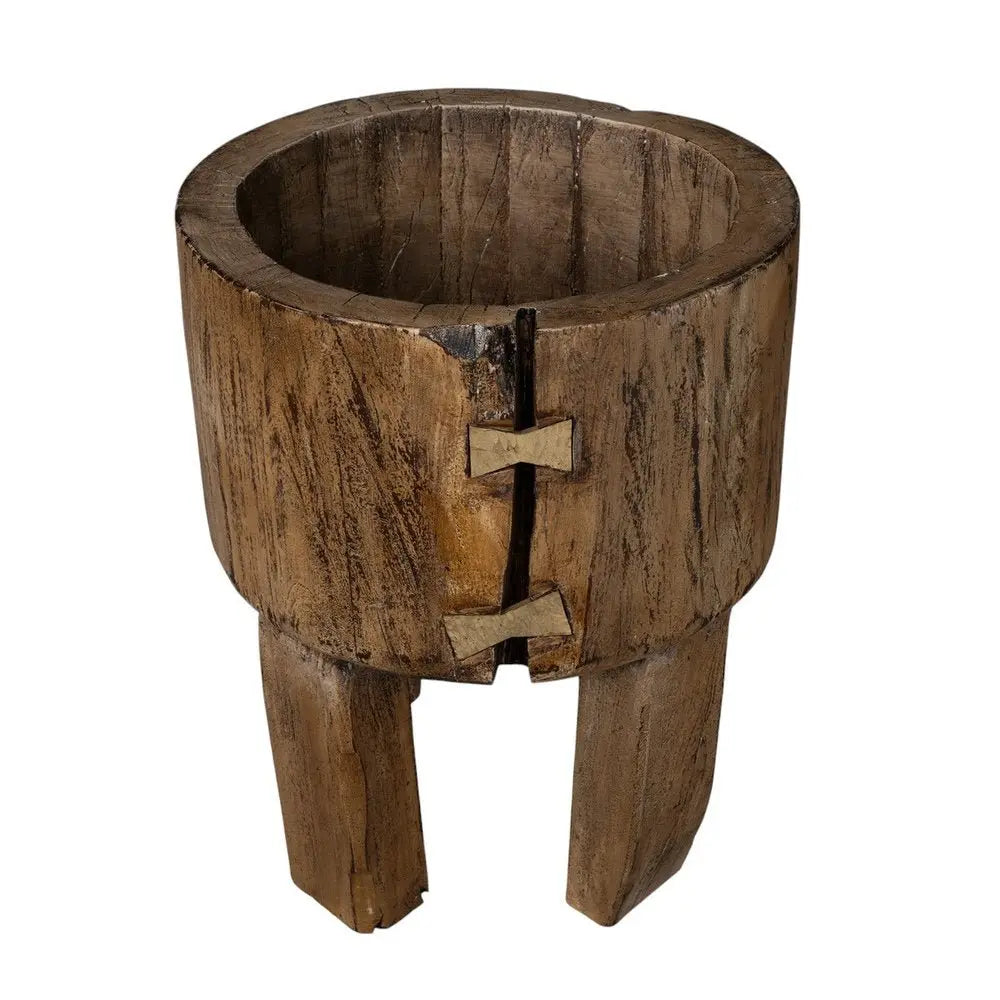 Brown Wood Pot Planter - NOBLE HOME INTERIORS
