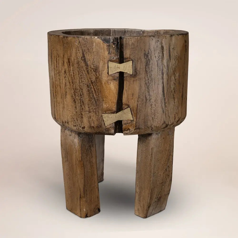 Brown Wood Pot Planter - NOBLE HOME INTERIORS