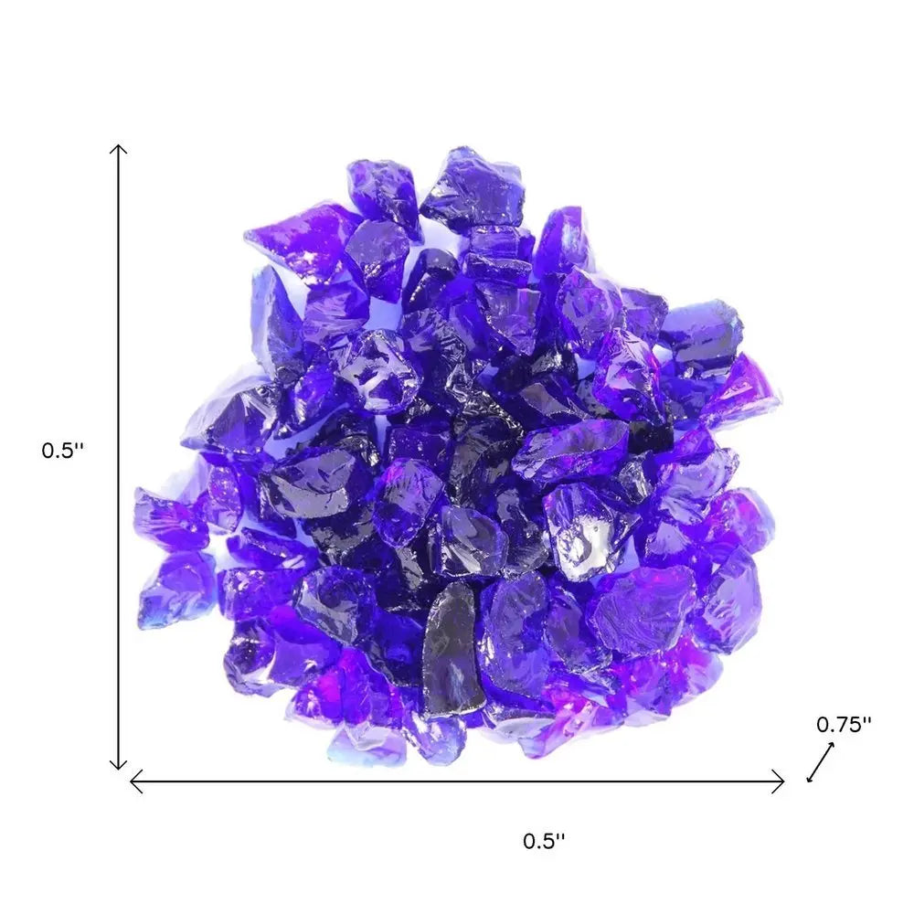 Cobalt Round Reflective Fire Pit Glass - NOBLE HOME INTERIORS