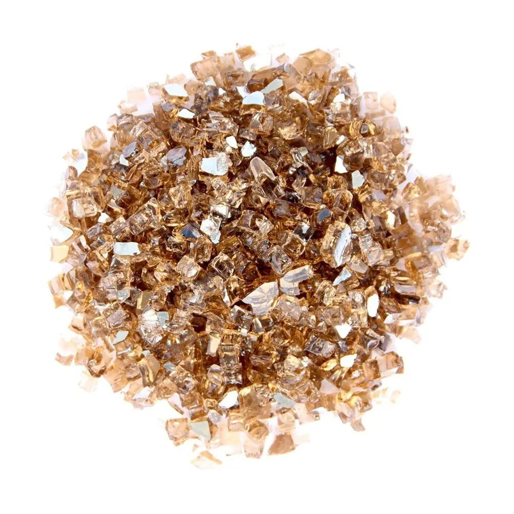 Copper Round Reflective Fire Pit Glass - NOBLE HOME INTERIORS