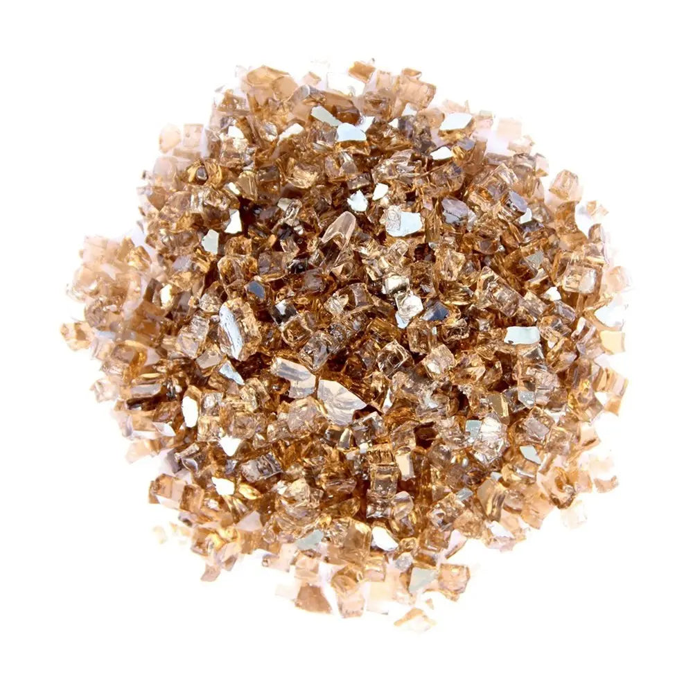 Copper Round Reflective Fire Pit Glass - NOBLE HOME INTERIORS