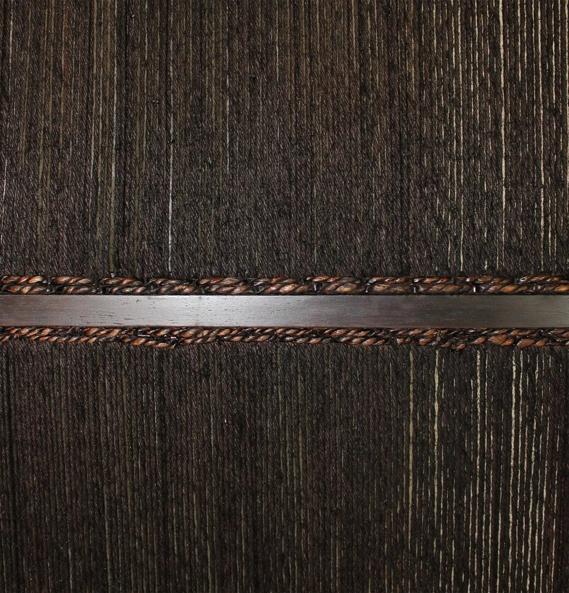 Dark Wood And Water Hyacinth 3 Panel Room Divider Screen - NOBLE HOME INTERIORS