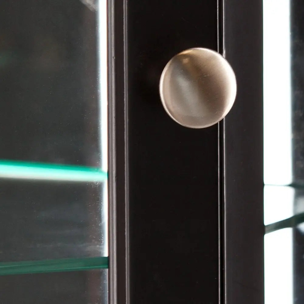 Elegant Black Lighted Curio Cabinet - NOVA HOME FURNITURE