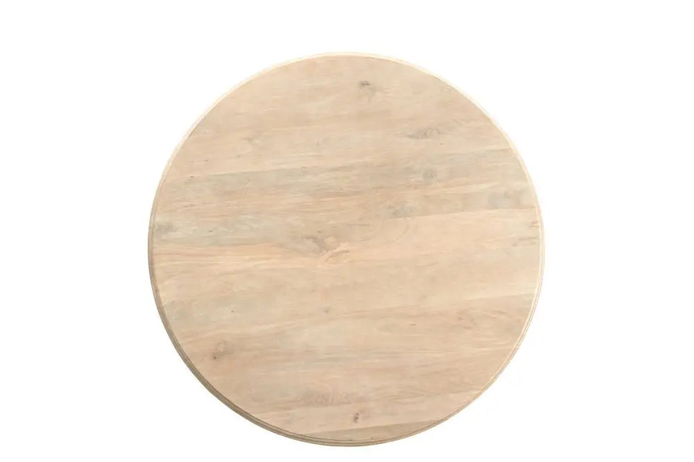 Five Piece Beige Round Solid Wood Dining Set with Four Chairs - NOVA HOME FURNITURE