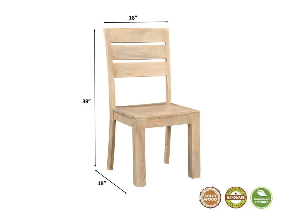 Five Piece Beige Round Solid Wood Dining Set with Four Chairs - NOVA HOME FURNITURE