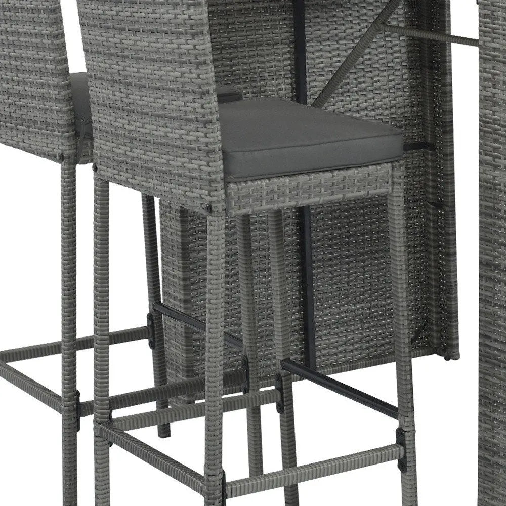 Five Piece Brown and Gray Solid Wood Dining Set with Four Chairs - NOBLE HOME INTERIORS