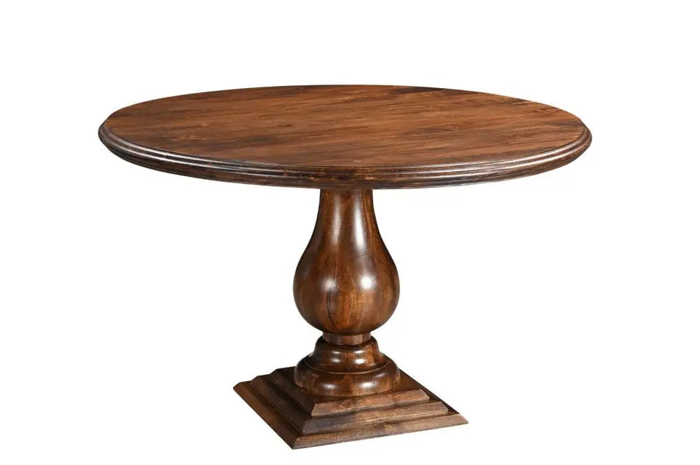 Five Piece Brown Round Solid Wood Dining Set with Four Chairs - NOVA HOME FURNITURE