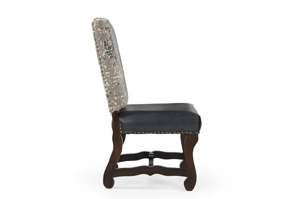 Five Piece Brown Round Solid Wood Dining Set with Four Chairs - NOVA HOME FURNITURE