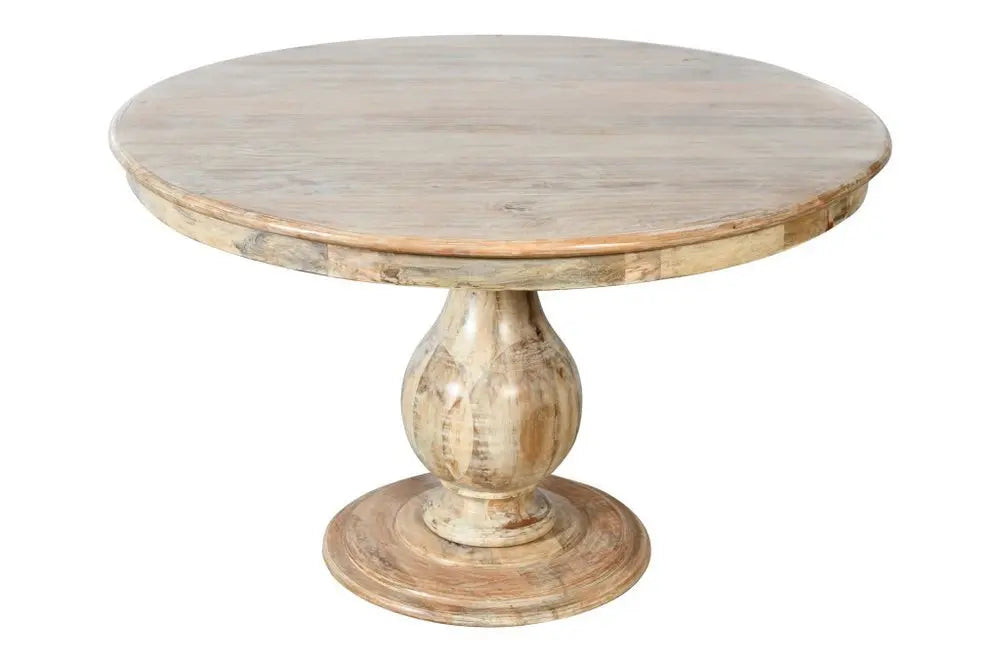 Five Piece Natural Round Solid Wood Dining Set with Four Chairs - NOVA HOME FURNITURE