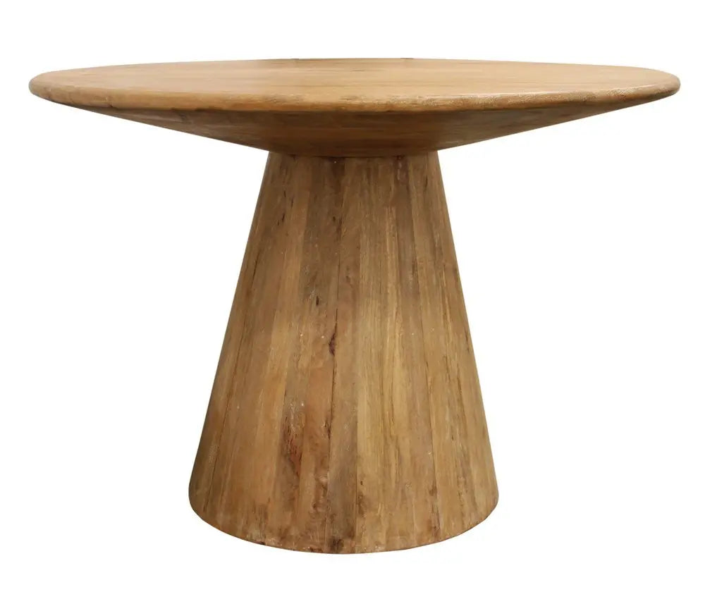 Five Piece Natural Round Solid Wood Dining Set with Four Chairs - NOVA HOME FURNITURE