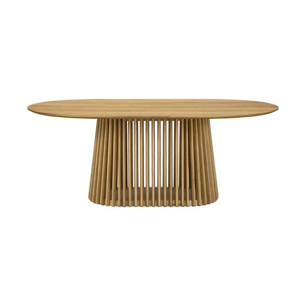 Five Piece Oak Oval Dining Set with Four Chairs - NOVA HOME FURNITURE