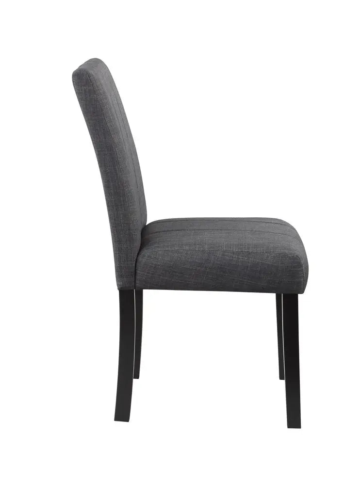 Five Piece White and Black Round Faux Marble Dining Set with Four Chairs - NOVA HOME FURNITURE