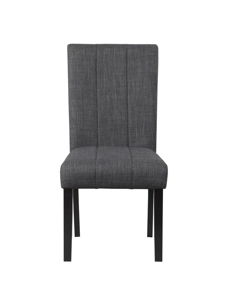 Five Piece White and Black Round Faux Marble Dining Set with Four Chairs - NOVA HOME FURNITURE