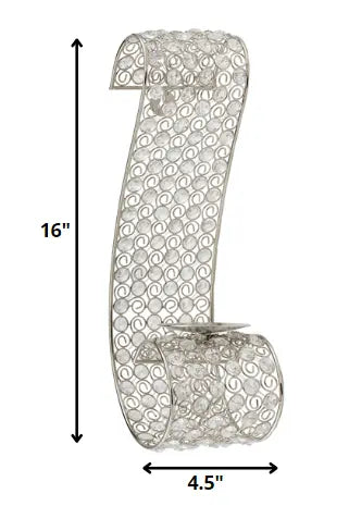 Gold And Faux Crystal Swirling Wall Sconce - NOBLE HOME INTERIORS