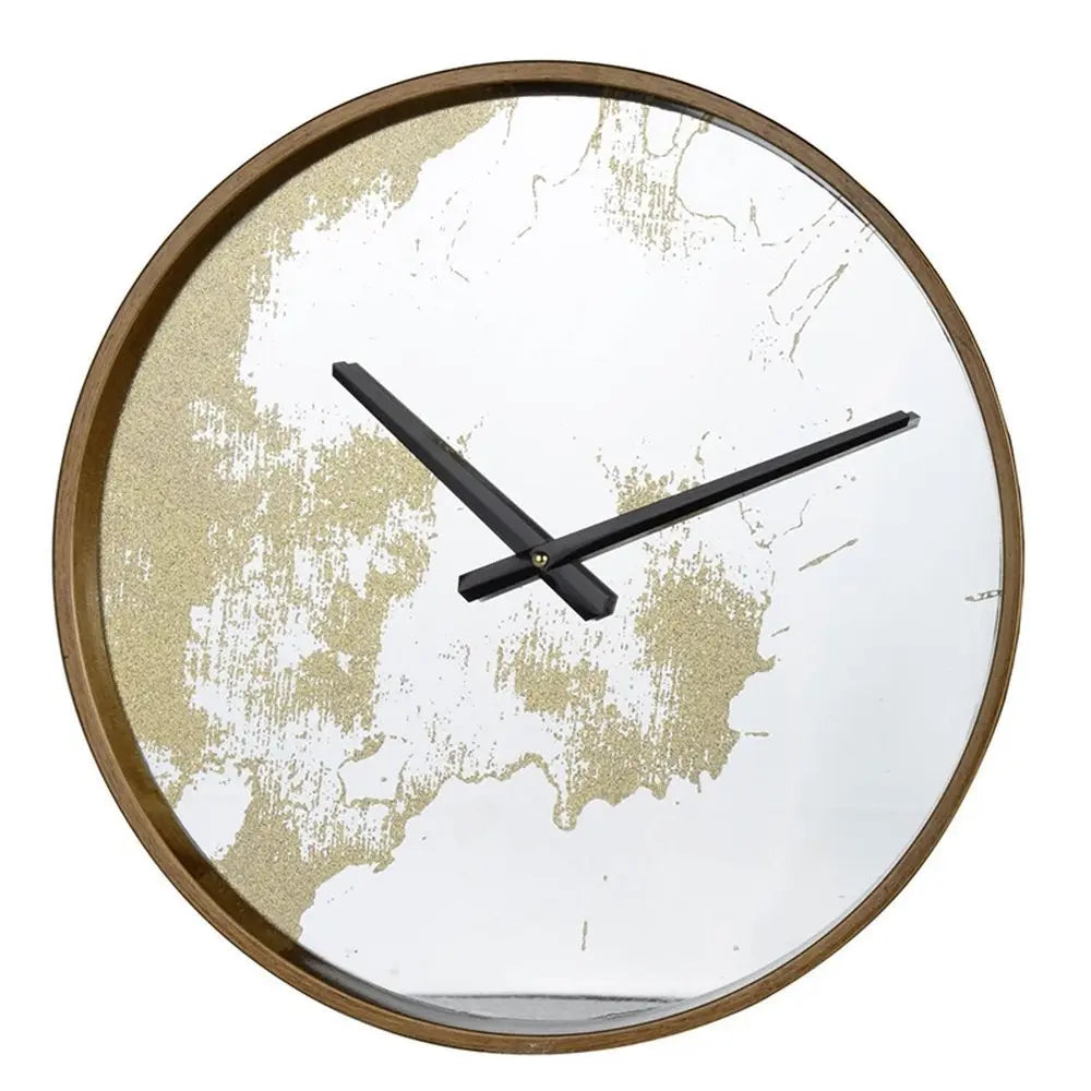 Gold Dust 14" Modern Round Wall Clock - NOBLE HOME INTERIORS